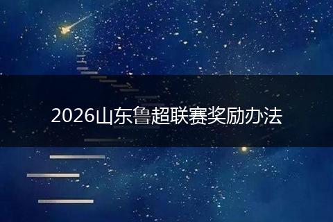 2026山东鲁超联赛奖励办法