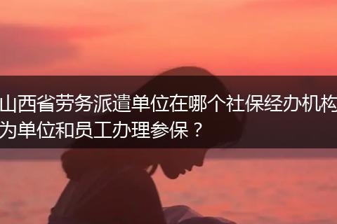 山西省劳务派遣单位在哪个社保经办机构为单位和员工办理参保？