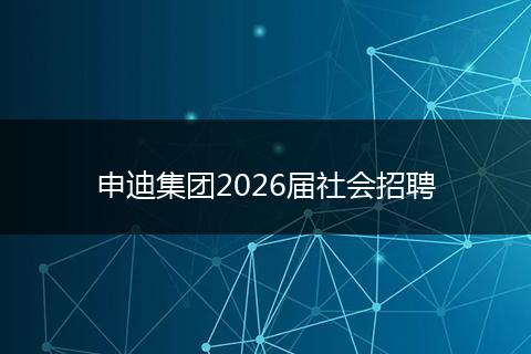 申迪集团2026届社会招聘