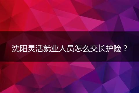沈阳灵活就业人员怎么交长护险？