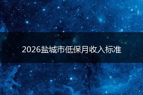 2026盐城市低保月收入标准