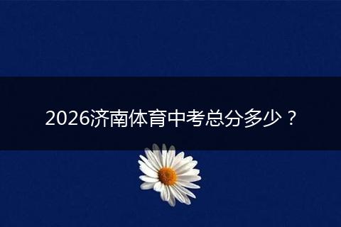 2026济南体育中考总分多少？