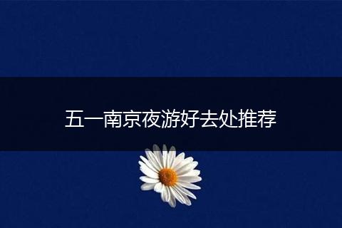 五一南京夜游好去处推荐