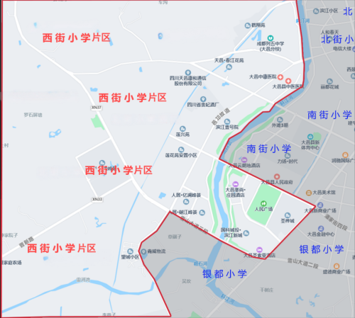 2026年成都大邑县小学一年级新生划片范围一览表