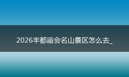 2026丰都庙会名山景区怎么去_
