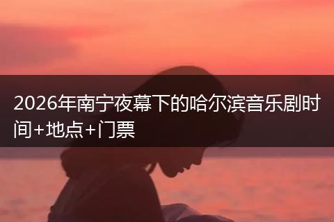 2026年南宁夜幕下的哈尔滨音乐剧时间+地点+门票