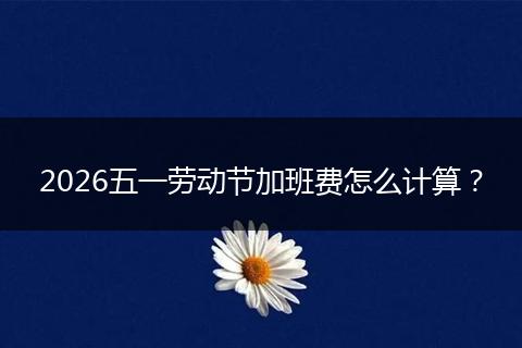 2026五一劳动节加班费怎么计算？