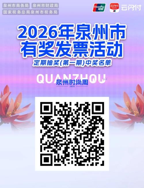 2026泉州有奖发票第一期定期开奖中奖名单查询入口
