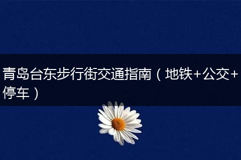 青岛台东步行街交通指南（地铁+公交+停车）