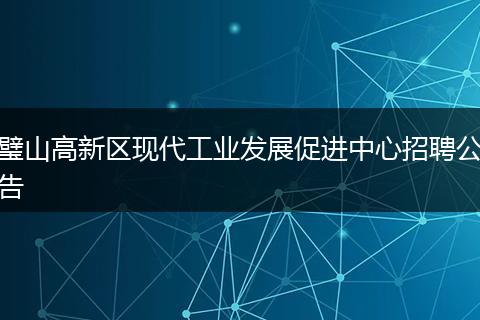 璧山高新区现代工业发展促进中心招聘公告