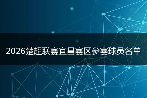 2026楚超联赛宜昌赛区参赛球员名单