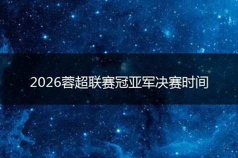 2026蓉超联赛冠亚军决赛时间