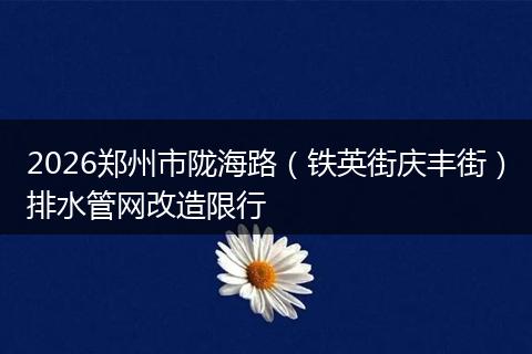 2026郑州市陇海路（铁英街庆丰街）排水管网改造限行