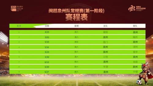 2026闽超泉州队主客场比赛时间（附购票入口）
