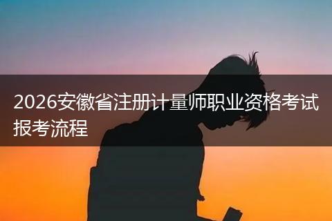 2026安徽省注册计量师职业资格考试报考流程