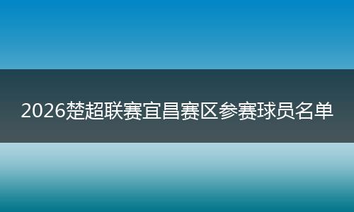 2026楚超联赛宜昌赛区参赛球员名单