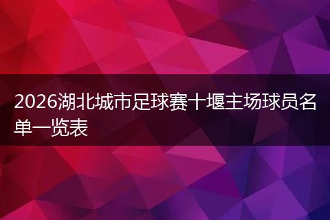 2026湖北城市足球赛十堰主场球员名单一览表