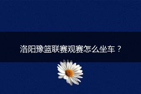 洛阳豫篮联赛观赛怎么坐车？