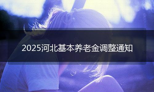 2025河北基本养老金调整通知