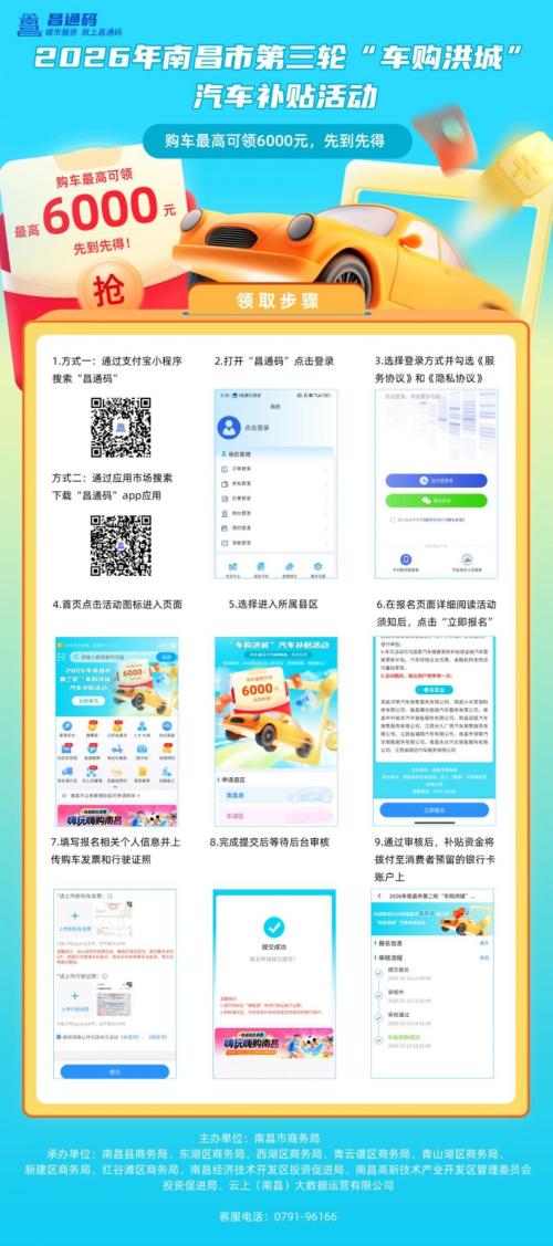 【本地资讯】2026南昌第三轮汽车补贴怎么申请（附图解步骤）