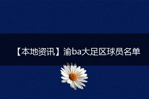 【本地资讯】渝ba大足区球员名单