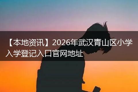 【本地资讯】2026年武汉青山区小学入学登记入口官网地址