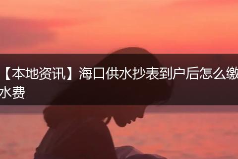 【本地资讯】海口供水抄表到户后怎么缴水费