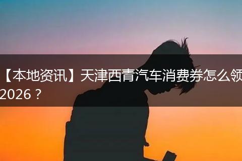 【本地资讯】天津西青汽车消费券怎么领2026？