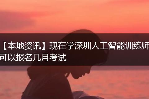 【本地资讯】现在学深圳人工智能训练师可以报名几月考试